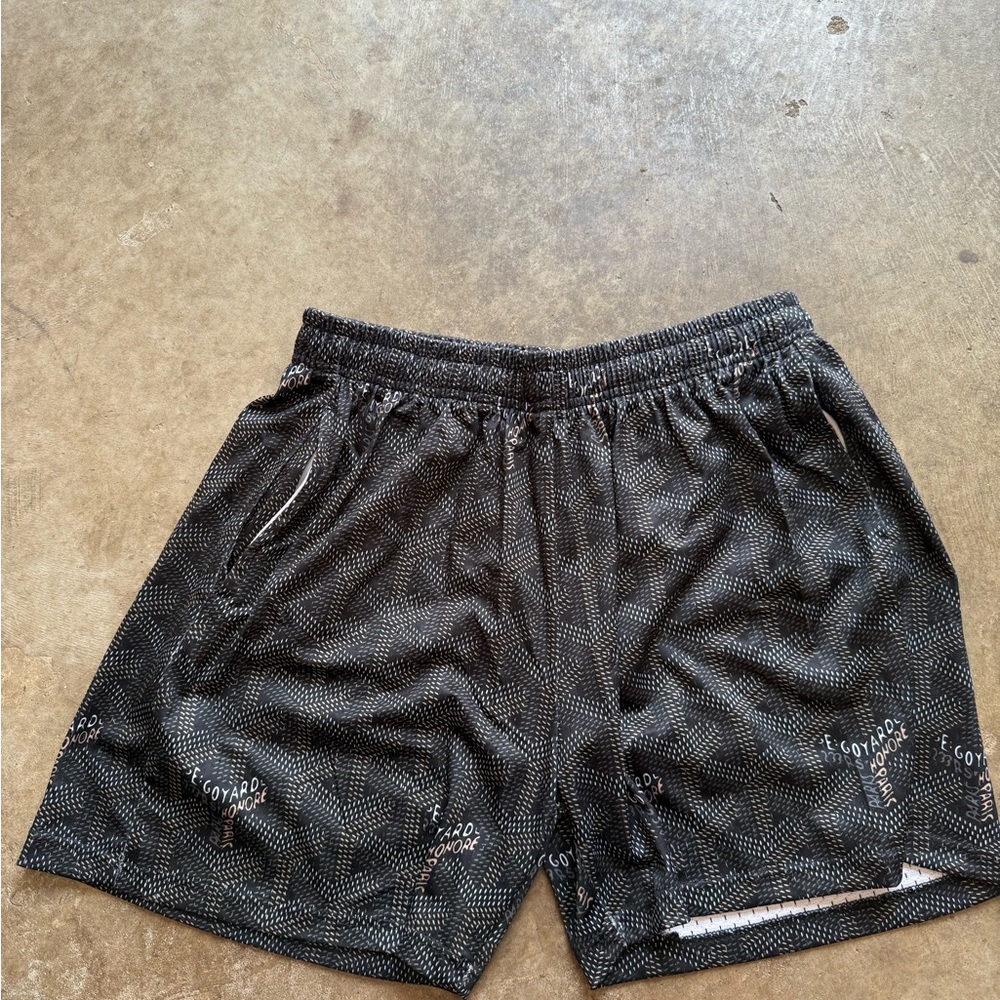 Men's Black Patterned Shorts